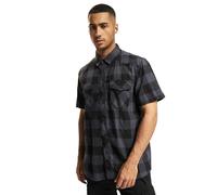 Brandit Check Shirt Short Sleeve, Color: black/grey, Size: S