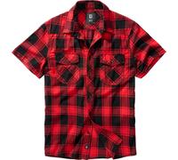 Brandit Checkshirt, camicia a manica corta 4XL male Rosso/Nero