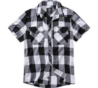 Brandit Checkshirt Camicia a maniche corte, bianco/nero, Taglia 3XL