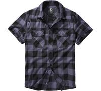 Brandit Checkshirt Camicia a maniche corte, nero/grigio, Taglia 4XL