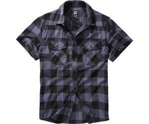 Brandit Checkshirt Camicia a maniche corte, nero/grigio, Taglia M