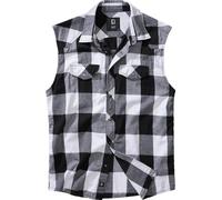 Brandit Camicia senza maniche Checkshirt 6XL Uomo Bianco/Nero