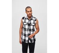 Brandit Checkshirt senza Maniche Uomo Superiore Camicia Aermelos Casual a Quadri