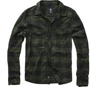 Brandit Checkshirt Uomo Camicia in Flanella Verde L 100% Cotone Regular
