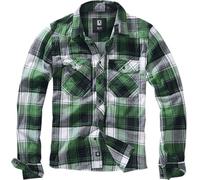 Brandit Checkshirt Uomo Camicia in Flanella Verde/Nero XXL 100% Cotone Regular