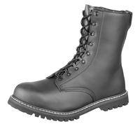 Brandit Combattimento Para Stivali Pelliccia Tazza D'Acciaio Pelle Scarpe Nero