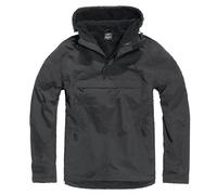 Brandit con Cappuccio Windbreaker Nero S-5XL Esterno Foderato Skater