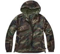Brandit Donna Estate Giacca a Vento Traspirante Idrorepellente Woodland Camo