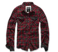 Brandit Camicia Checkshirt Duncan in rosso-marrone M Rosso