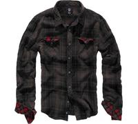 Brandit Duncan Check Shirt Long Sleeve, Uomo, brown-blac, XXL