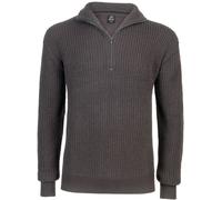 Brandit Felpa con cappuccio Marine Pullover Troyer in Anthracite S Grigio