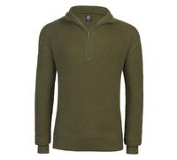 Brandit Marine Pullover Troyer, Uomo, olive, S46-48