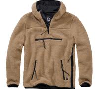 Brandit Felpa con cappuccio Teddyfleece Worker Pullover in Olive S Verde