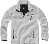 Brandit Felpa uomo teddy fleece troyer White L Bianco