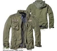BRANDIT FIELD JACKET M65 GIGANTE ESERCITO GIACCA INVERNALE FODERATA US...