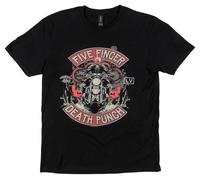 Brandit Five Finger Death Punch Biker Skully T-Shirt M uomo nero