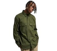 Brandit Flannel Shirt Long Sleeve, Uomo, Olive, S