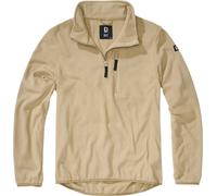 Brandit Fleece Maglione con mezza zip, beige, Taglia XL