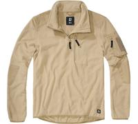 Brandit Fleece Ripstop Maglione con mezza zip, beige, taglia 4XL per maschi