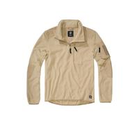 Brandit Fleece Troyer Ripstop Pullover Con Zip Reverse Antipiega In Fleece