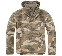 Brandit Giacca a Vento Uomo Esercito Cappuccio Pesca Anorak Light Woodland Camo