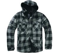 Brandit Giacca con cappuccio Lumber Uomo Flanella Caldo Black/Charcoal