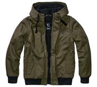 Brandit Giacca Essential Uomo Cappuccio Inverno Caldo Teddy Oliva