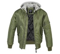 Brandit MA1 Sweathood Uomo Giacca Bomber nero 100% nylon