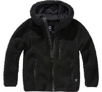 Brandit Kids Teddyfleece Jacket Hooded, Unisex Kids, black, 158/164