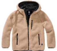 Brandit Giacca Teddyfleece per Bambini con cappuccio Unisex camel 158/164