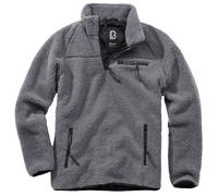 Brandit Giacca Teddy in pile troyer in Anthracite S Grigio