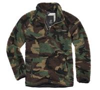 Brandit Giacca Teddy in pile troyer in Woodland S Camouflage
