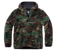 Brandit Teddyfleece Felpa Worker Uomo con Cappuccio Pile Fleece