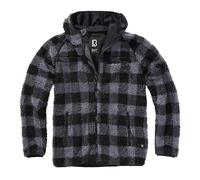 Brandit Teddyfleece Worker Giacca, nero/grigio, Taglia 3XL