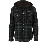 Brandit Iron Maiden Camicia A Quadri Con Cappuccio Eddy Uomo Heavy Metal