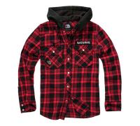 Brandit Iron Maiden Eddy Check Maglietta con felpa, Rosso scuro/nero, Taglia 5XL
