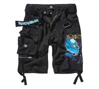 Brandit Iron Maiden Savage Shorts Fear of The Dark, Uomo, Black, M