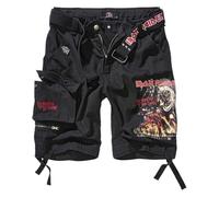 Brandit Iron Maiden Savage Shorts The Number of The Beast Black Edition, Uomo, Black, 5XL