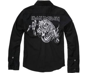 Brandit Iron Maiden Vintage Eddie, camicia S male Nero/Bianco