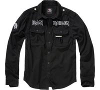 Brandit Camicia Iron Maiden Vintage Shirt Long Sleeve Eddy 61044 6XL Nero