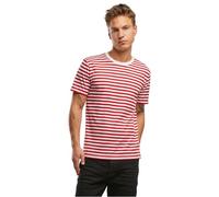 Brandit Jerseyshirt, stripe, shortsl., Color: red-white, Size: M