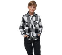 Brandit Checkshirt, camicia bambini 146/152 male Bianco/Nero