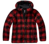Brandit Le Signore Teddyfleece Giacca Soffice Abbigliamento Strada Rosso Nero