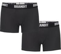 Brandit Logo Boxer - Pacchetto da 2, nero, Taglia S