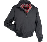 Brandit Lord Canterbury Harrington Blouson Bomber Giacca Stile English Nero