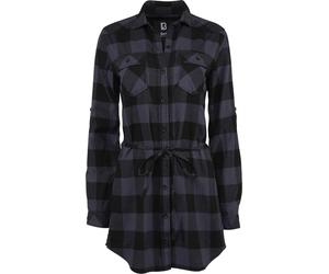 Brandit Lucy Longshirt Camicia da donna, nero-grigio, taglia 3XL per donne