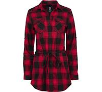 Brandit Lucy Longshirt Camicia da donna, nero-rosso, taglia S per donne