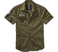 Brandit Luis Vintage Camicia a maniche corte, verde, taglia S per maschi