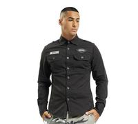 Brandit Luis Vintage Long Sleeve Shirt Nero 2XL Uomo