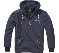 Brandit Luke Giacca Vento Caldo Soft Shell Con Cappuccio Giacca Antivento Navy